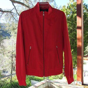 ZARA MAN red polyester bomber jacket M